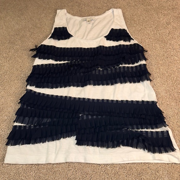 Banana Republic Sleeveless Ruffle Tank Top.  Size M - Picture 1 of 9